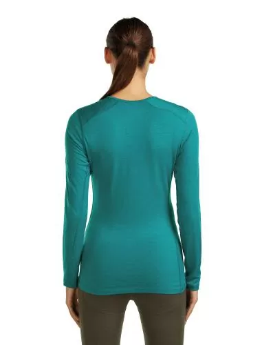 Icebreaker Women Merino 200 Oasis LS Crewe Sunrise Summit - tidal teal