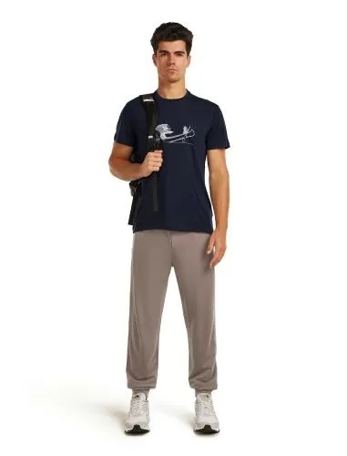 Icebreaker Men Merino Blend Core SS Tee Canoe Companions - midnight navy