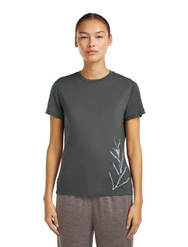 Preview: Icebreaker Women Merino Blend Core SS Tee Panax - obsidian