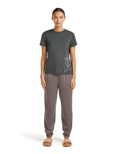 Preview: Icebreaker Women Merino Blend Core SS Tee Panax - obsidian