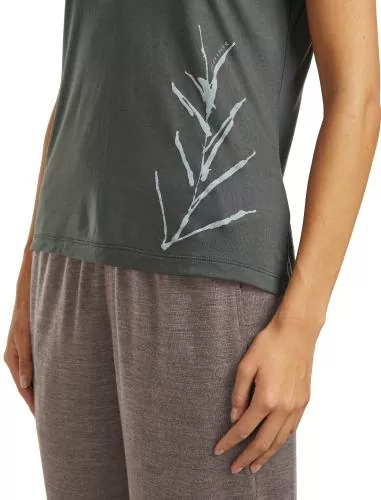 Icebreaker Women Merino Blend Core SS Tee Panax - obsidian