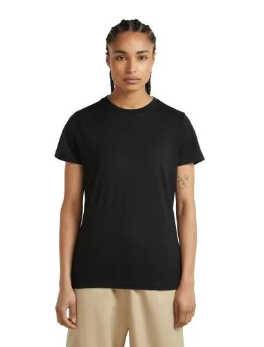 Icebreaker Women Merino 150 Tech Lite SS Tee IB Angle - black