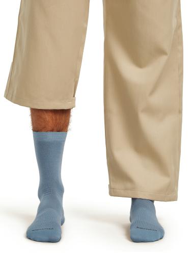 Preview: Icebreaker Men Merino Lifestyle Fine Gauge Crew - flint blue