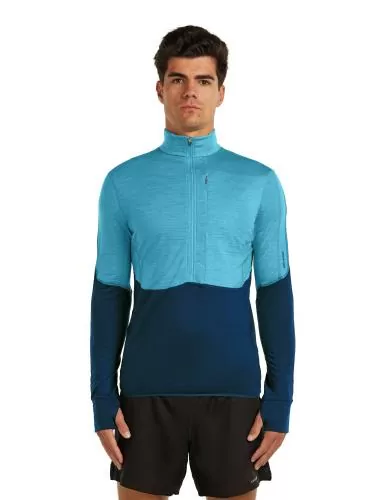 Icebreaker Men Merino Blend 200 RealFleece Descender LS Half Zip - arctic