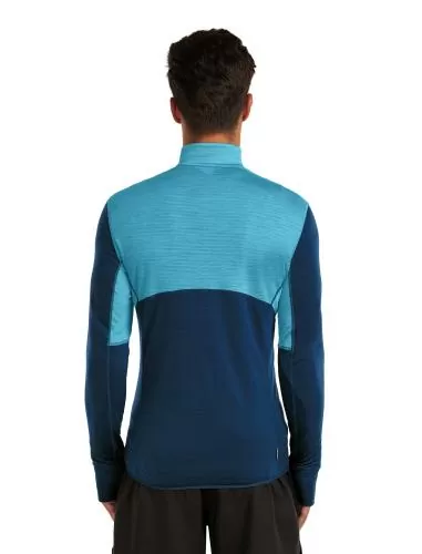 Icebreaker Men Merino Blend 200 RealFleece Descender LS Half Zip - arctic