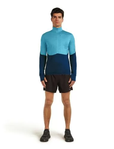 Icebreaker Men Merino Blend 200 RealFleece Descender LS Half Zip - arctic