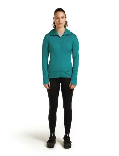 Icebreaker Women Merino 260 Quantum LS Zip Hoodie - tidal teal