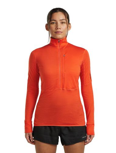 Preview: Icebreaker Women Merino Blend 200 RealFleece Descender LS Half Zip - fervid