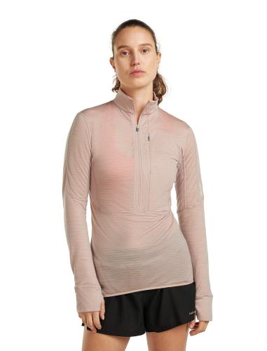 Preview: Icebreaker Women Merino Blend 200 RealFleece Descender LS Half Zip - pink quartz