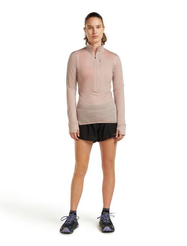 Preview: Icebreaker Women Merino Blend 200 RealFleece Descender LS Half Zip - pink quartz