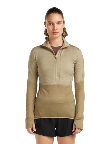 Preview: Icebreaker Women Merino Blend 200 RealFleece Descender LS Half Zip - flagstone