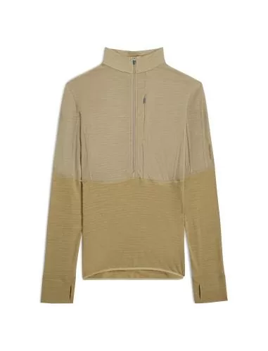 Icebreaker Women Merino Blend 200 RealFleece Descender LS Half Zip - flagstone
