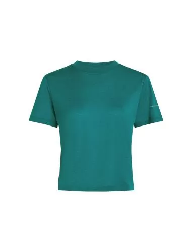 Icebreaker Women Merino 150 Tech Lite SS Crop Tee - tidal teal