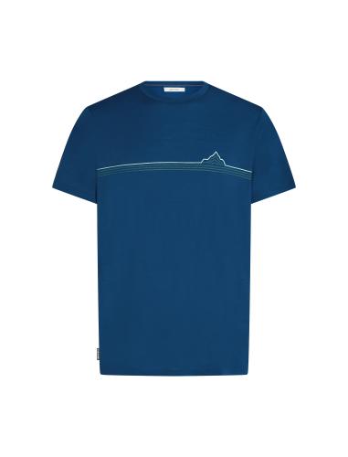Preview: Icebreaker Men Merino 150 Tech Lite SS Tee Range Stripes - atlantis