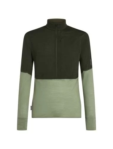 Icebreaker Men Merino Blend 200 RealFleece Descender LS Half Zip - dk loden