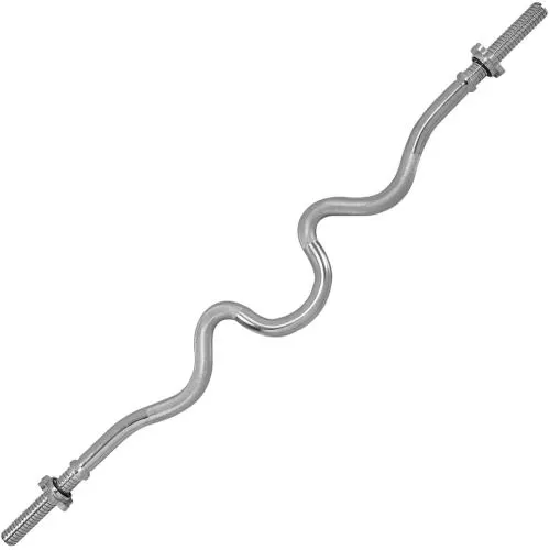 Tunturi SZ Stange Curl Bar mit Schraubverschluss - 120 cm 30 mm, chrom