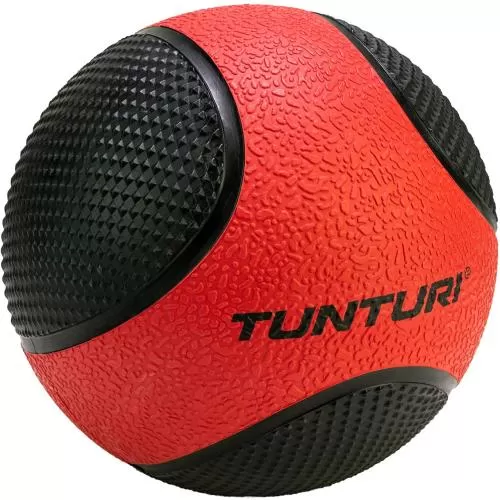 Tunturi PVC Medizin Ball - 3 kg, schwarz mit rot