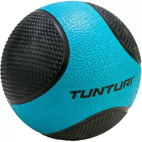 Tunturi PVC Medizin Ball - 4 kg, schwarz mit blau