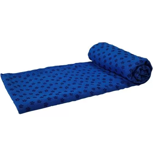 Tunturi Yoga Tuch Rutschfest mit Tasche - blau