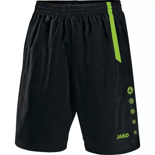 Jako Shorts Turin - black/neon green