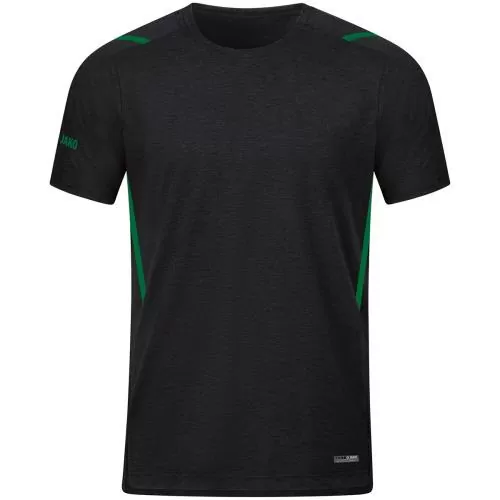Jako Kinder T-Shirt Challenge - schwarz meliert/sportgrün