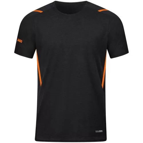 Jako T-Shirt Challenge - black melange/neon orange