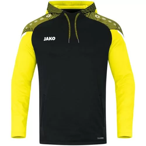 Jako Hooded Sweater Performance - black/soft yellow