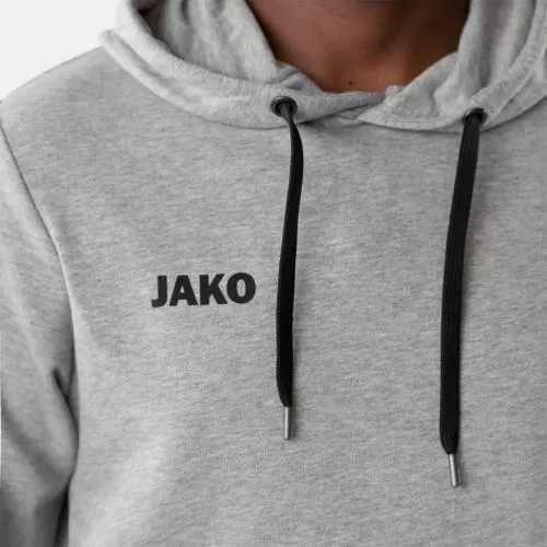 Jako Hooded Sweater Base - light grey melange