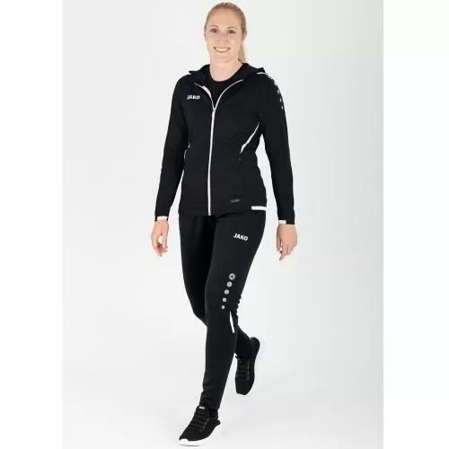Jako Kinder Trainingsjacke Challenge mit Kapuze - schwarz/weiß