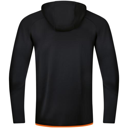 Preview: Jako Kinder Trainingsjacke Challenge mit Kapuze - schwarz/neonorange
