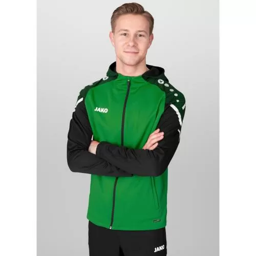 Jako Children Hooded Jacket Performance - soft green/black