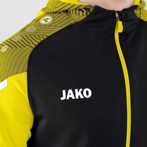 Jako Hooded Jacket Performance - black/soft yellow