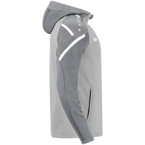 Preview: Jako Children Hooded Jacket Performance - soft grey/stone grey