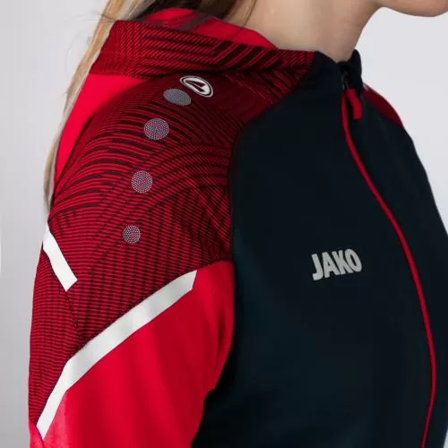 Jako Children Hooded Jacket Performance - seablue/red