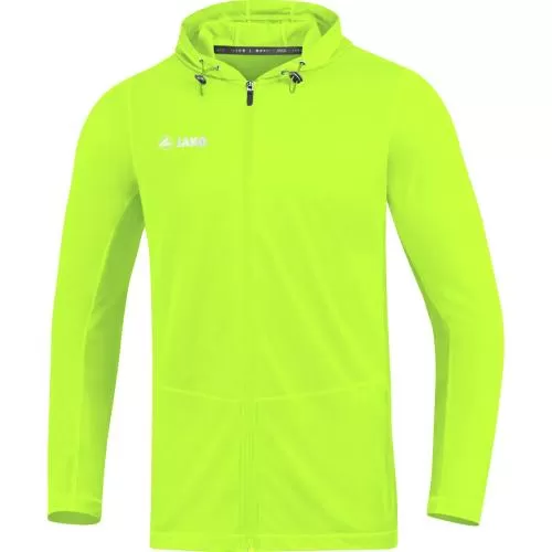 Jako Children Hooded Jacket Run 2.0 - neon green