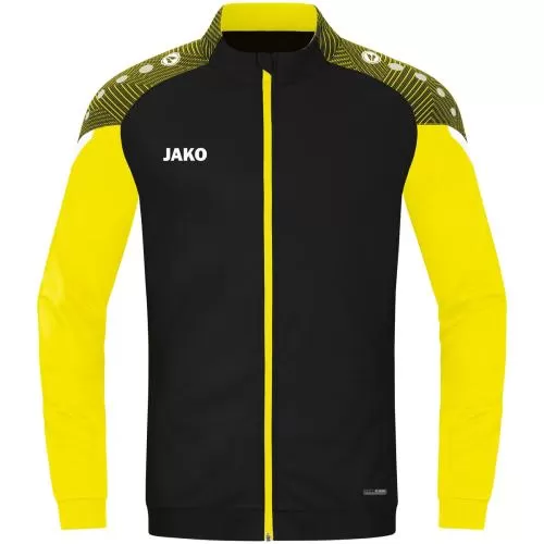 Jako Children Polyester Jacket Performance - black/soft yellow