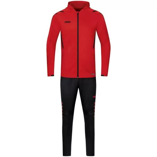 Jako Tracksuit Challenge With Hood - red/black