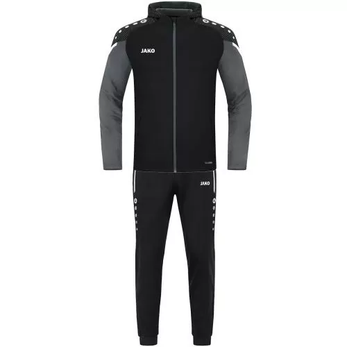 Jako Tracksuit Polyester Performance With Hood - black/anthra light