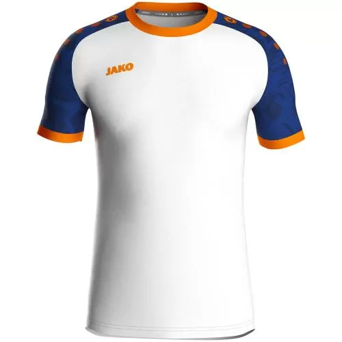 Jako Jersey Iconic S/S - white/sport royal/neon orange