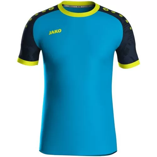 Jako Children Jersey Iconic S/S - JAKO blue/seablue/neon yellow