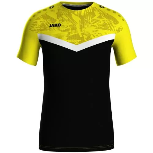 Jako T-shirt Iconic - black/soft yellow