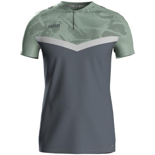 Preview: Jako Polo Iconic - anthra light/mintgrün/soft grey