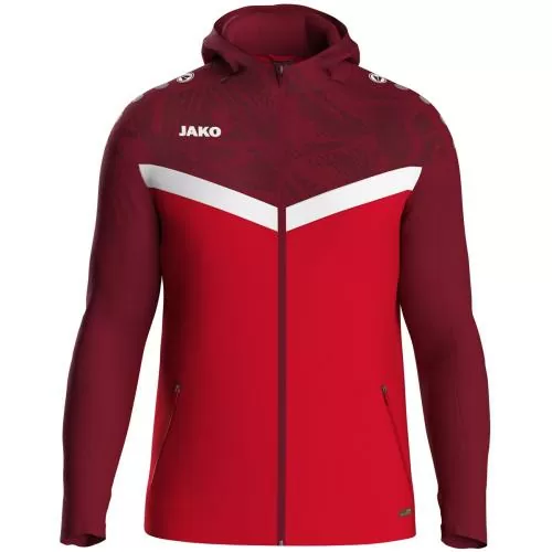 Jako Hooded jacket Iconic - red/wine red
