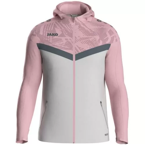 Jako Hooded jacket Iconic - soft grey/dusky pink/anthra light