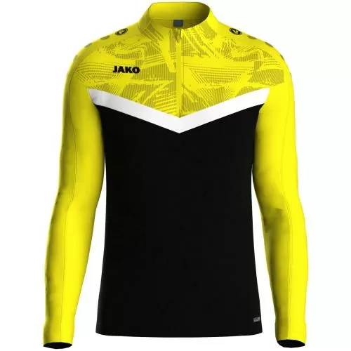 Jako Zip top Iconic - black/soft yellow