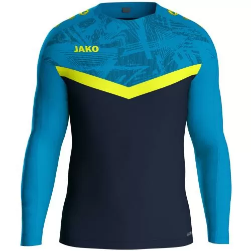 Jako Children Sweater Iconic - seablue/JAKO blue/neon yellow