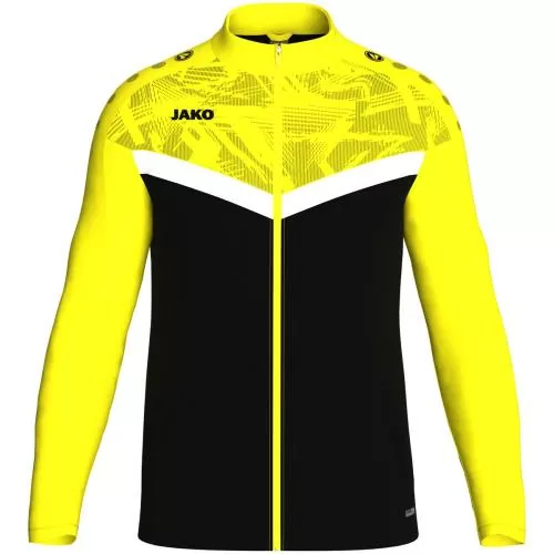 Jako Polyester jacket Iconic - black/soft yellow