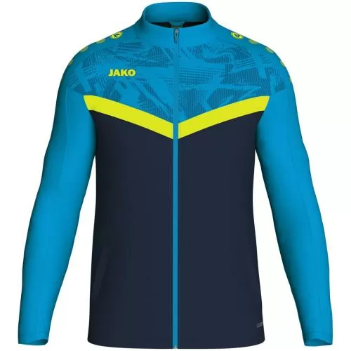 Jako Polyester jacket Iconic - seablue/JAKO blue/neon yellow