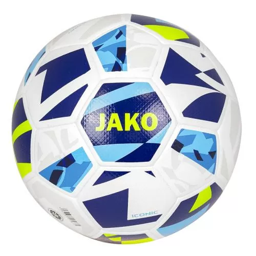 Jako Spielball Iconic - weiß/navy/neongelb
