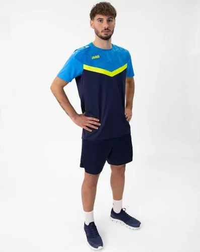 Jako Kinder T-Shirt Iconic - marine/JAKO blau/neongelb